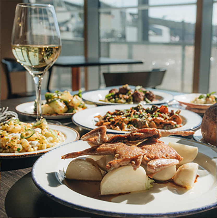 A table spread of delicious meals from our kitchen.